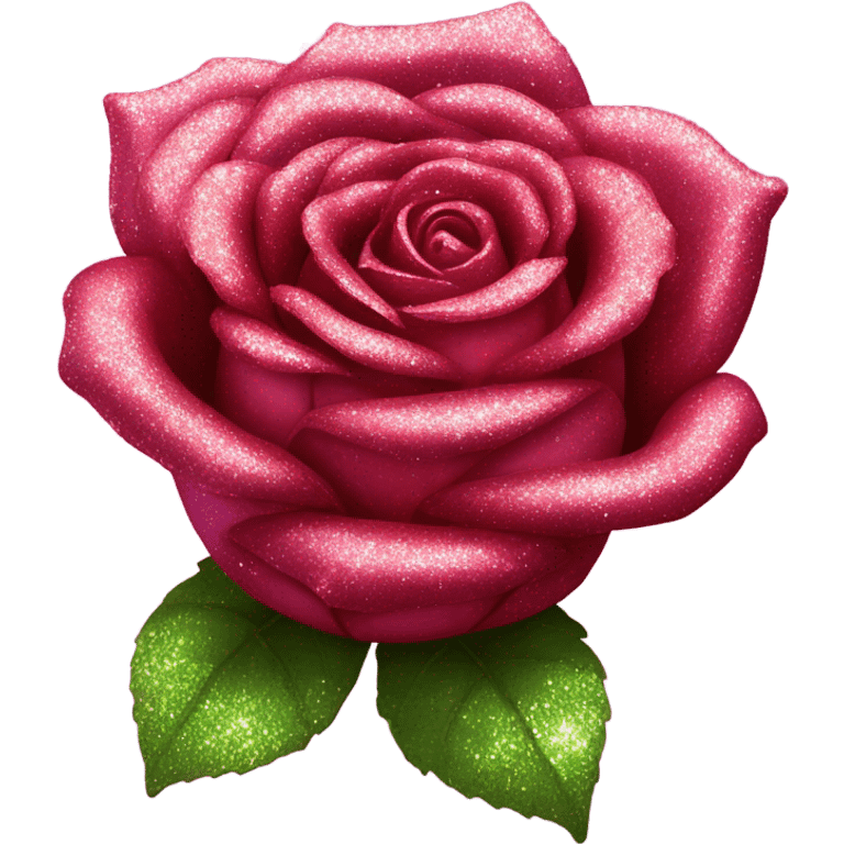 Rose and glitter emoji