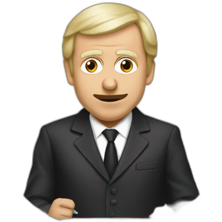 Vladimir poutin qui mange macron emoji