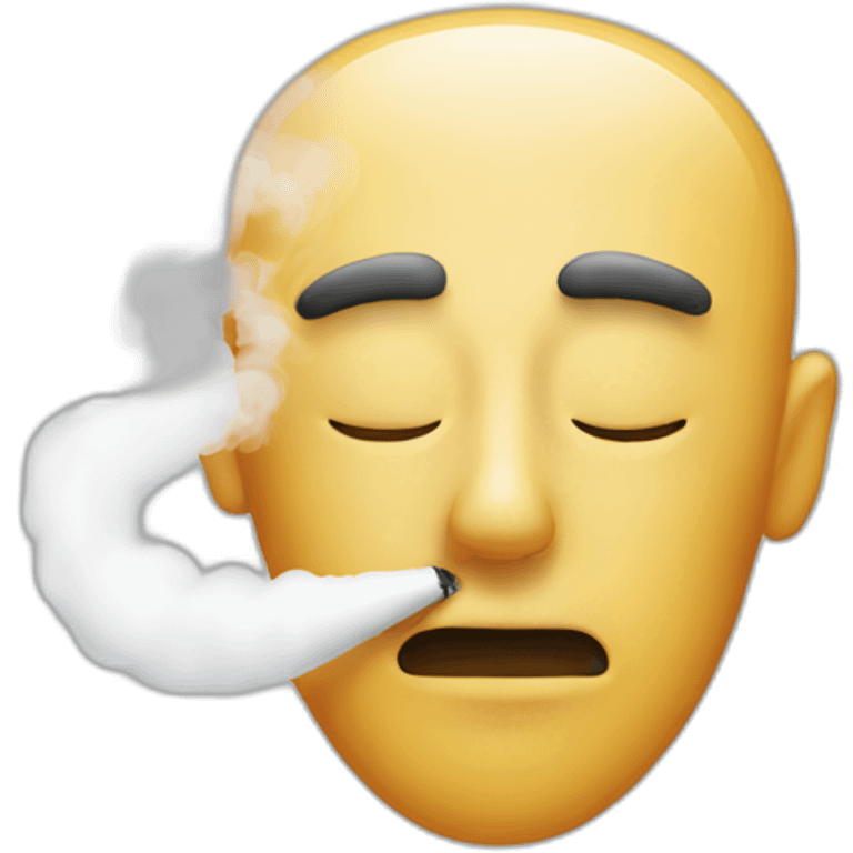 Nose with smoke emoji