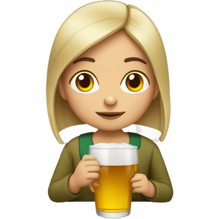 Bulgarian girl drinking  emoji