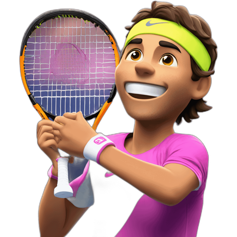 rafael nadal celebrated victory with carlos alcaraz emoji