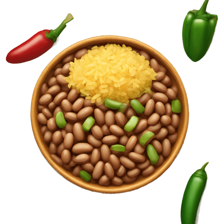 mexican cuisine beans and rice emoji