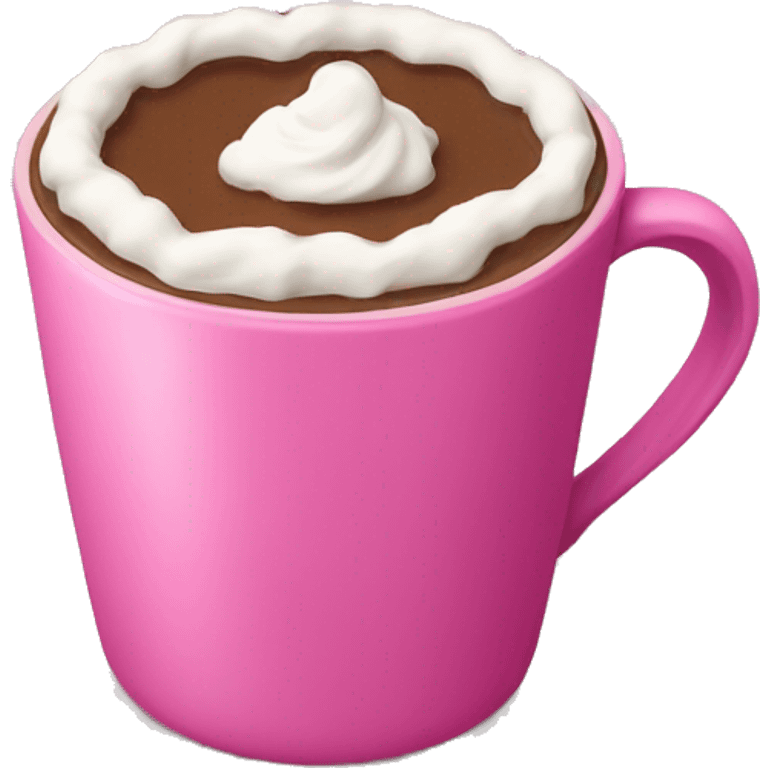 Hot chocolate, pink Cup, Cozy emoji