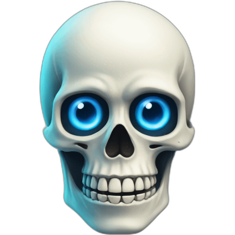 skeleton right glowing blue eye emoji