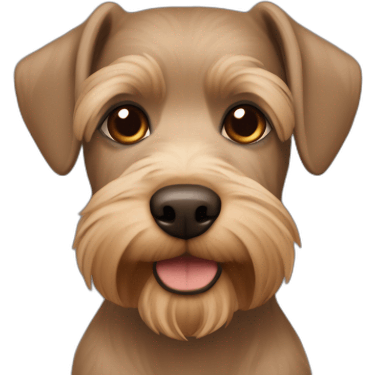 light brown york and light brown Schnauzer dog mix emoji