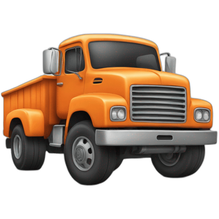 orange truck, speed emoji