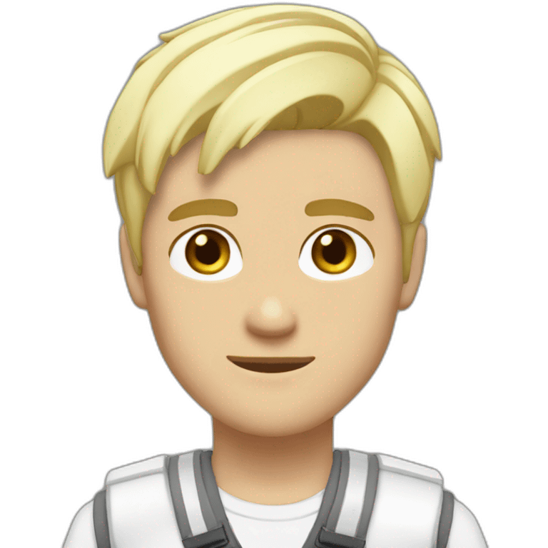 Survivaltrainer blonde short Hair White color men emoji