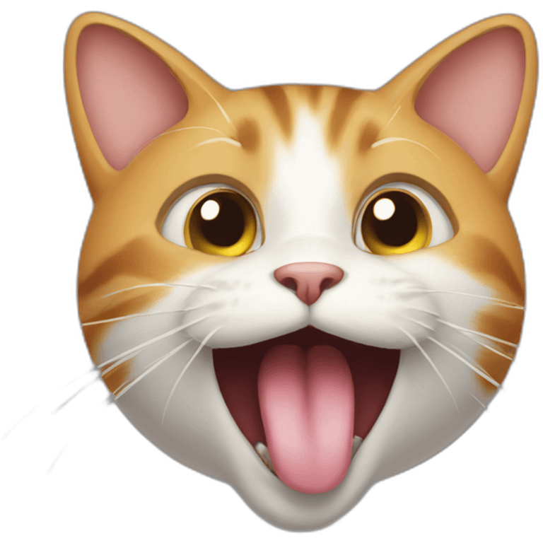 Cat licking itself emoji