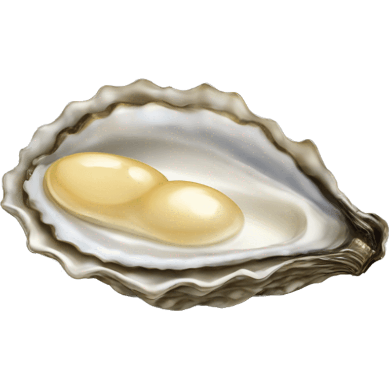 A fat wet oyster emoji