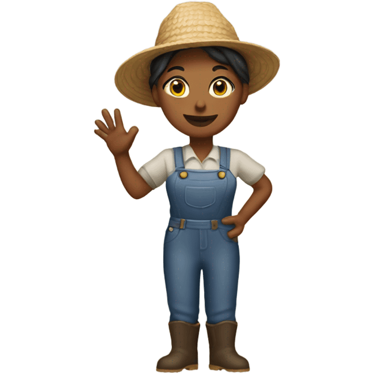 Woman farmer tipping hand emoji