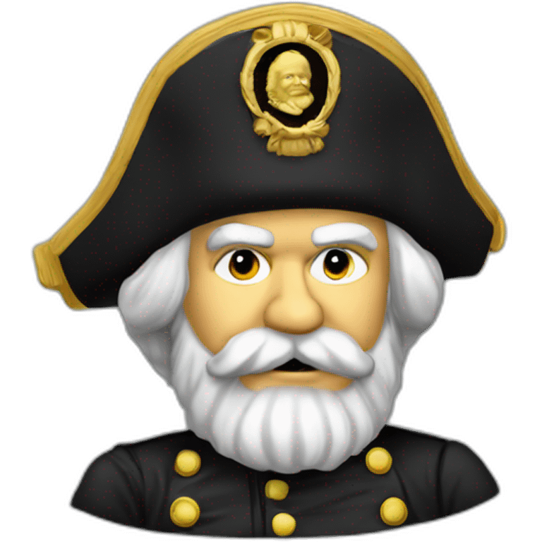 karl marx in bicorne with cockade emoji