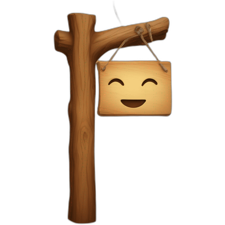 hanging wood sign  emoji