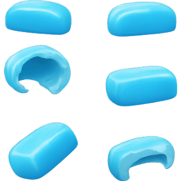 blue chewing gum emoji