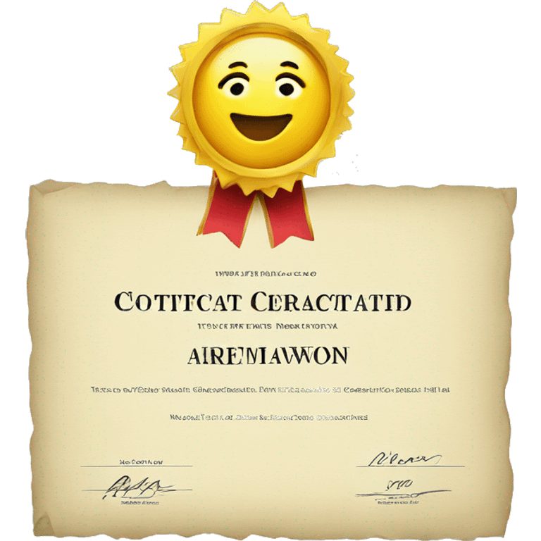 Award Certificate  emoji