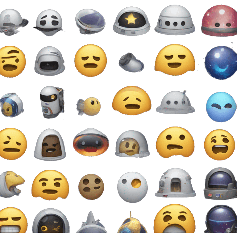 Design emojis for Discord representing space icons emoji