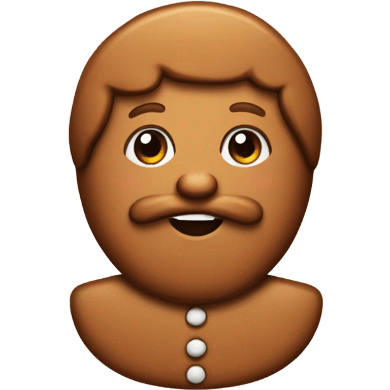 Gingerbread man with a beard emoji