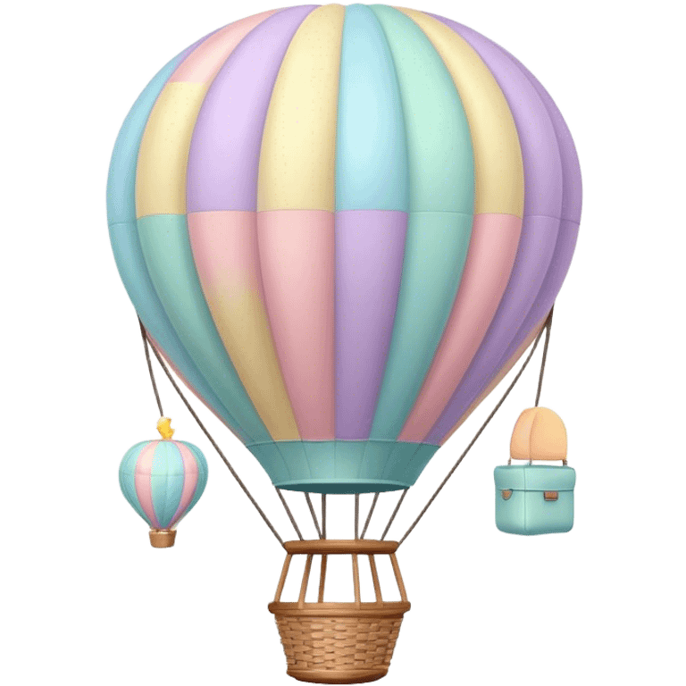 pastel hot air balloon  emoji