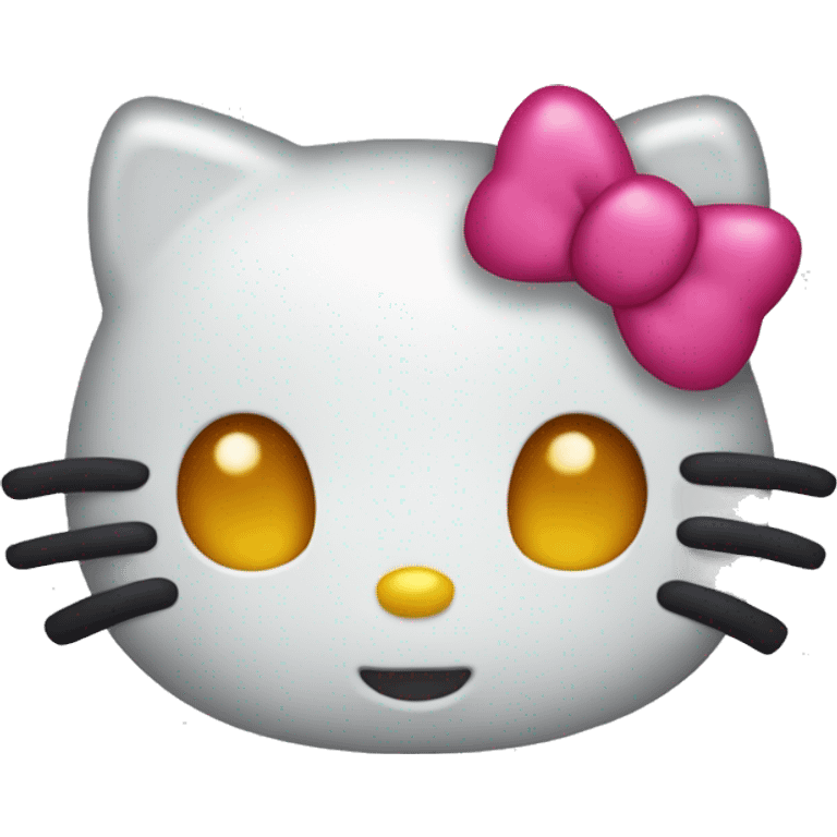 Hello kitty head, no mouth emoji