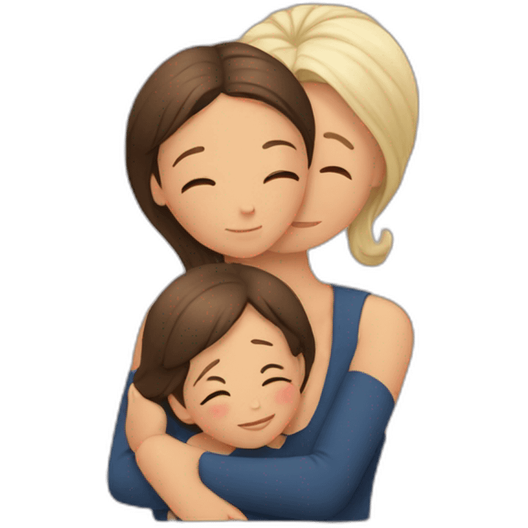 Abrazo madre e hija emoji