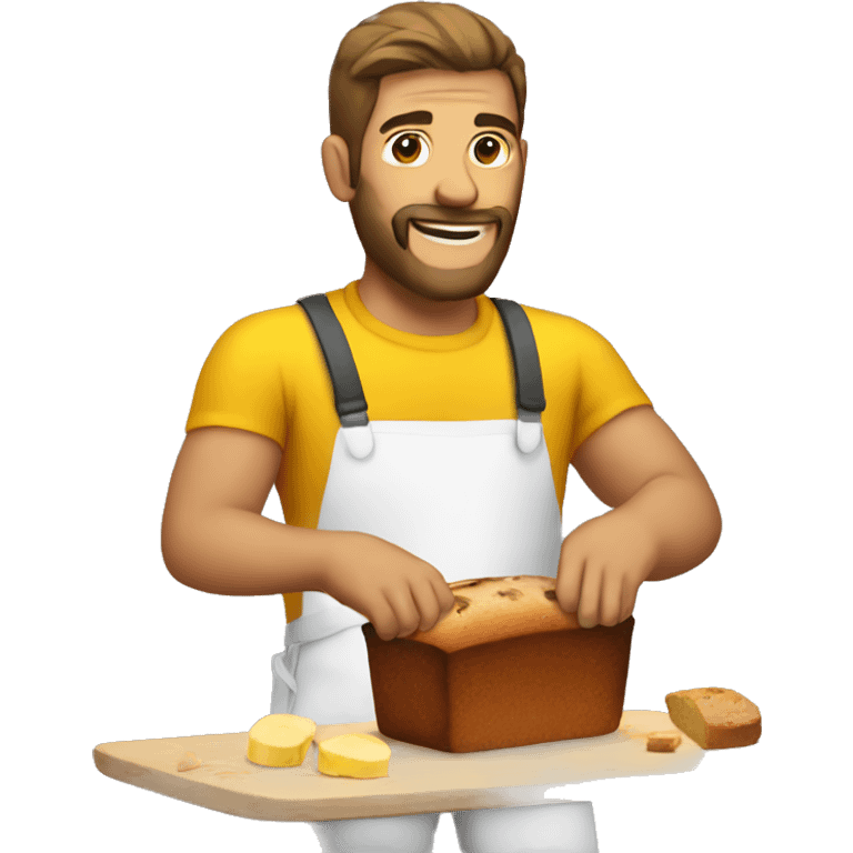 Biker baking banana bread  emoji