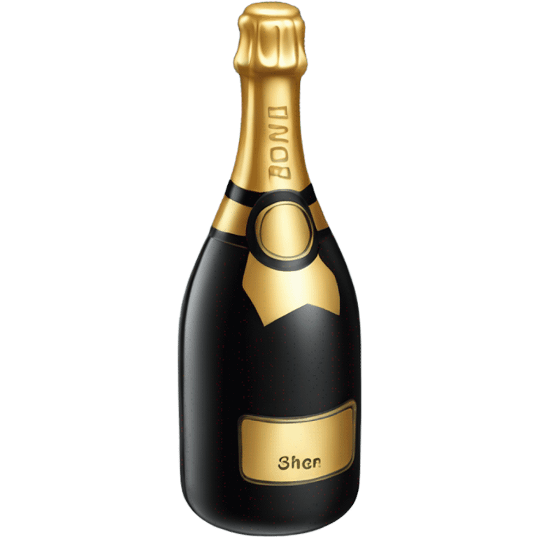 Black champagne bottle  emoji