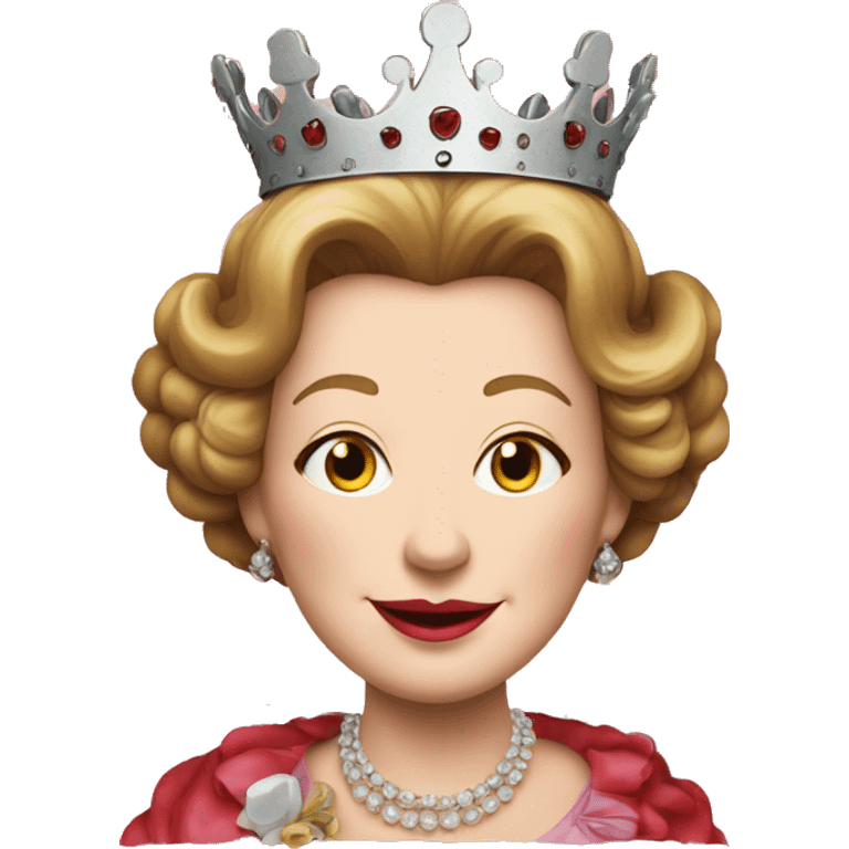 fun queen elisabeth on a playing card emoji