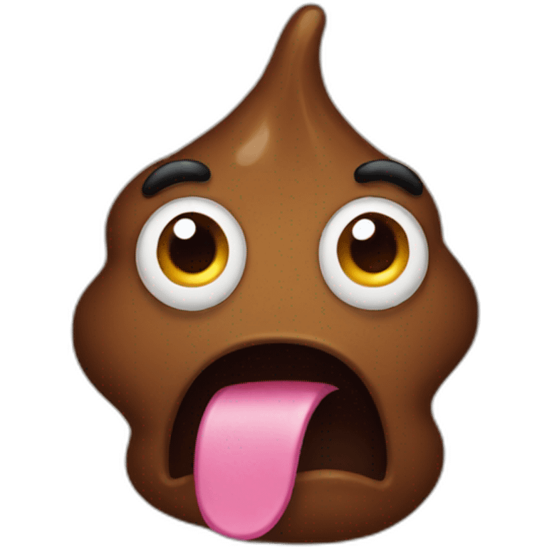 scared poop emoji