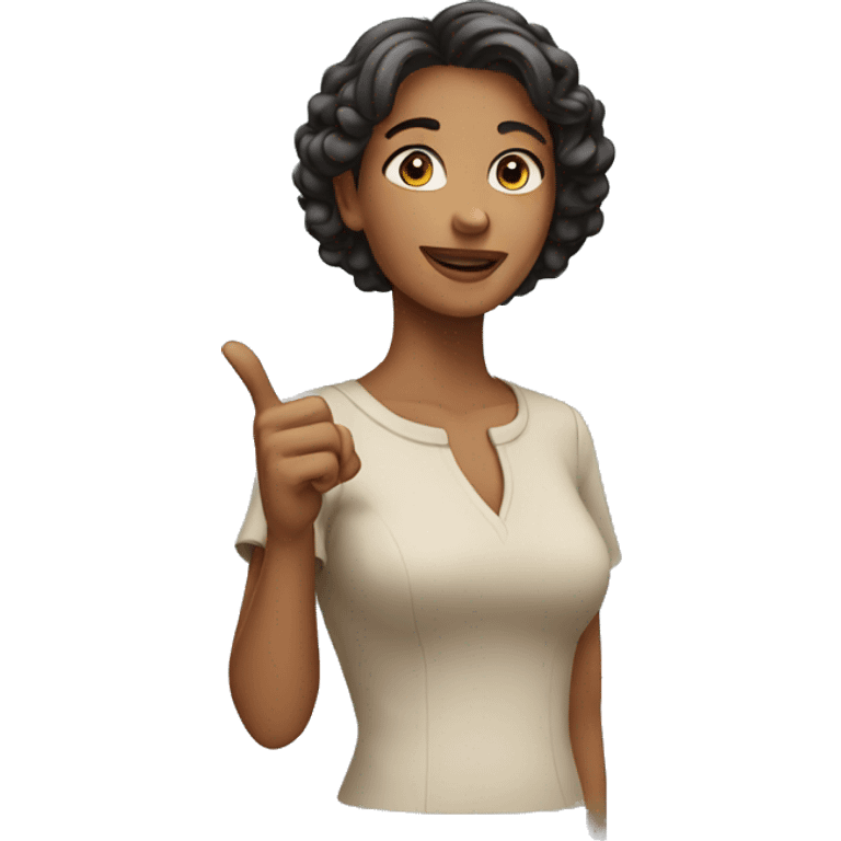 woman pointing to the side emoji