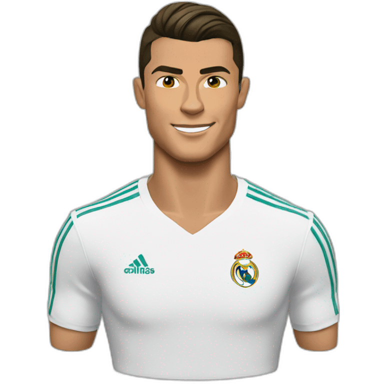 Cristiano Ronaldo White shirt real madrid emoji