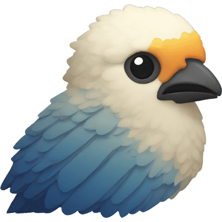 pixelated head of a bird emoji