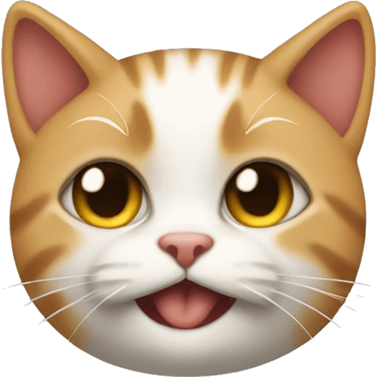 A cute cat with hacker style emoji