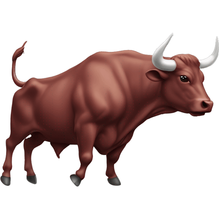 light maroon bull head charging up emoji