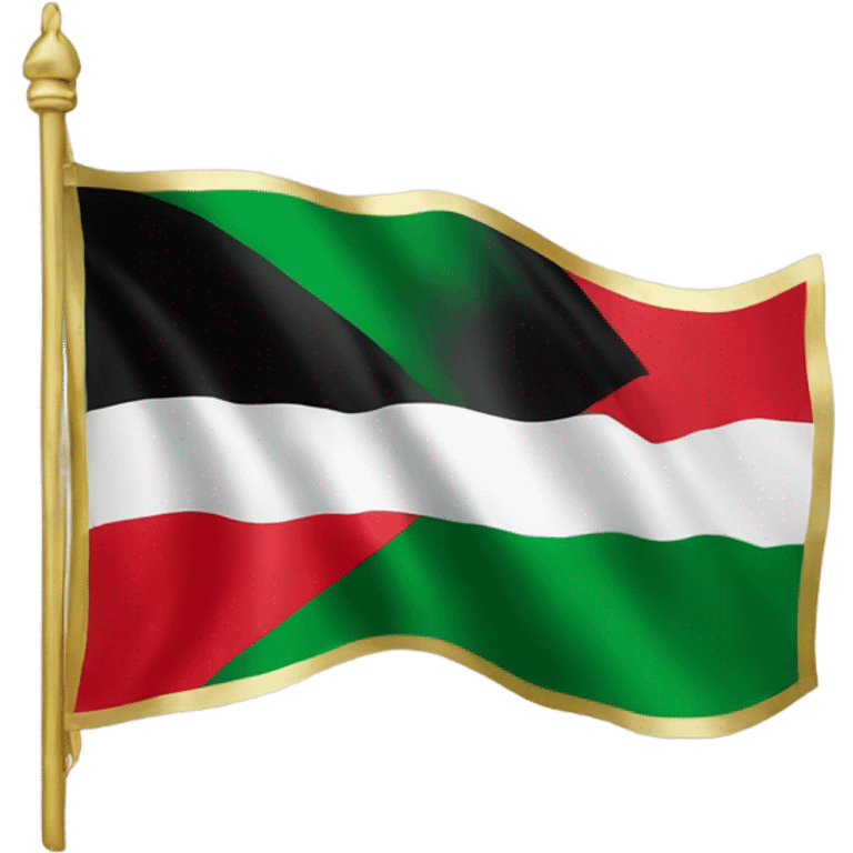 Palestine flag with gold emoji