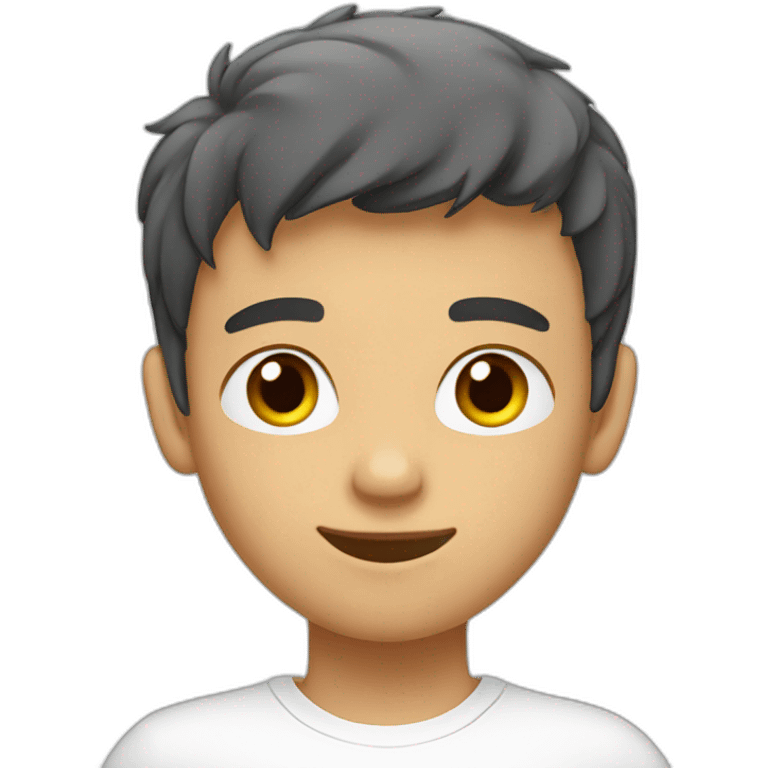 teenage-boy-in-white-t-shirt-with-short-boxer-hair emoji