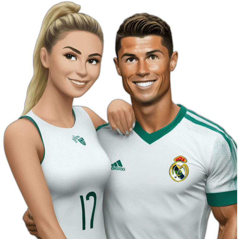 Cristiano Ronaldo  with Léna rhoades emoji