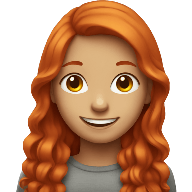 red head girl smiling emoji