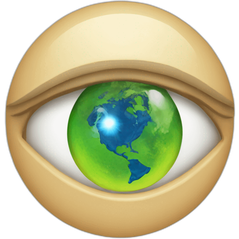 the earth in the eye emoji