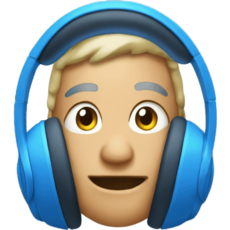 blue headphones emoji