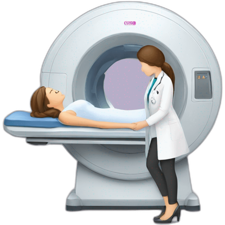 Posh-Radiologist-performing-breast-mri-to-woman emoji