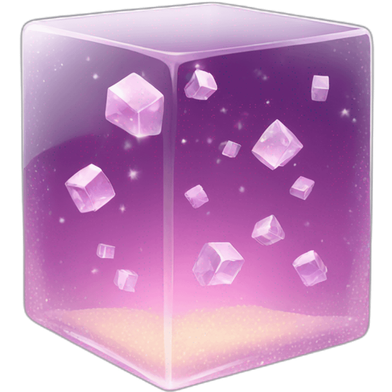 glass cubes with sparkles emoji