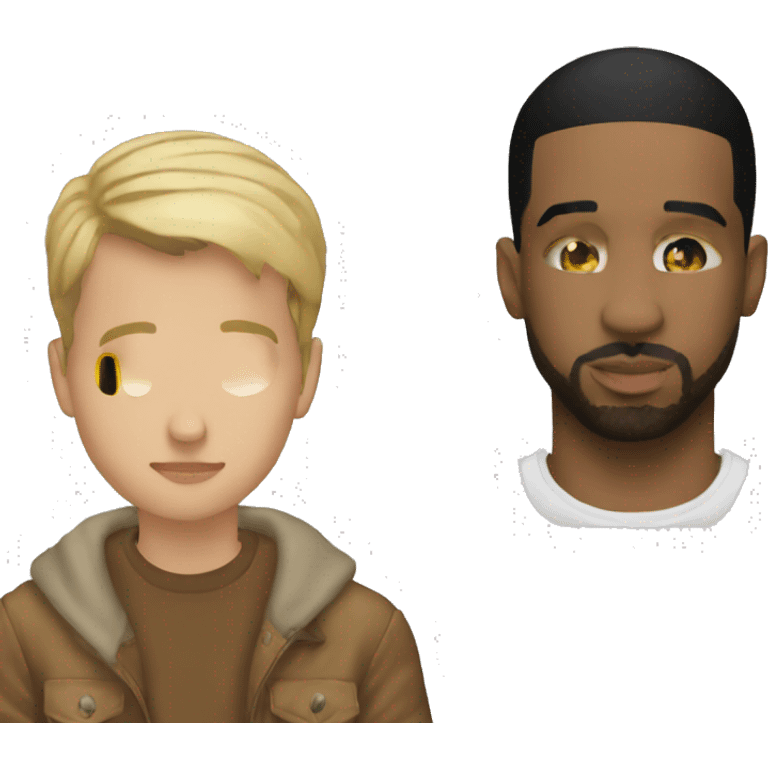 Drake and travis Scott loving emoji