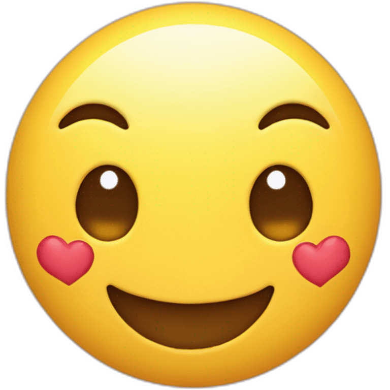 A single 3d icon of Smiling Face with Heart-Eyes emoji