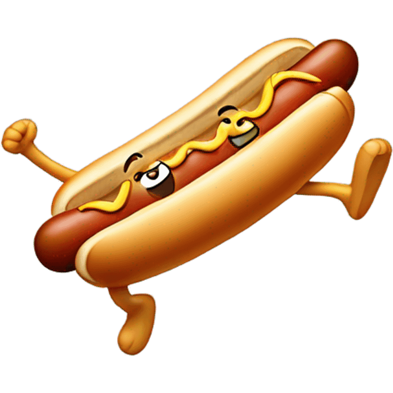 hot dog walking emoji