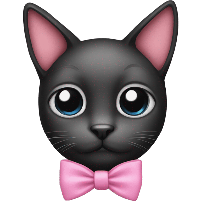 black cat pink bow emoji