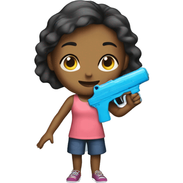 Girl with water gun emoji