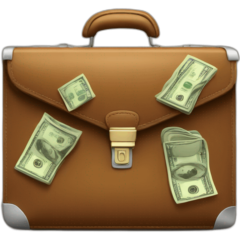 briefcase with money emoji