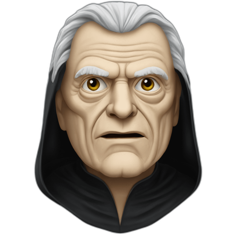 Emperor Shiev Palpatine (black hood, robe) Star Wars The return of the jedi emoji