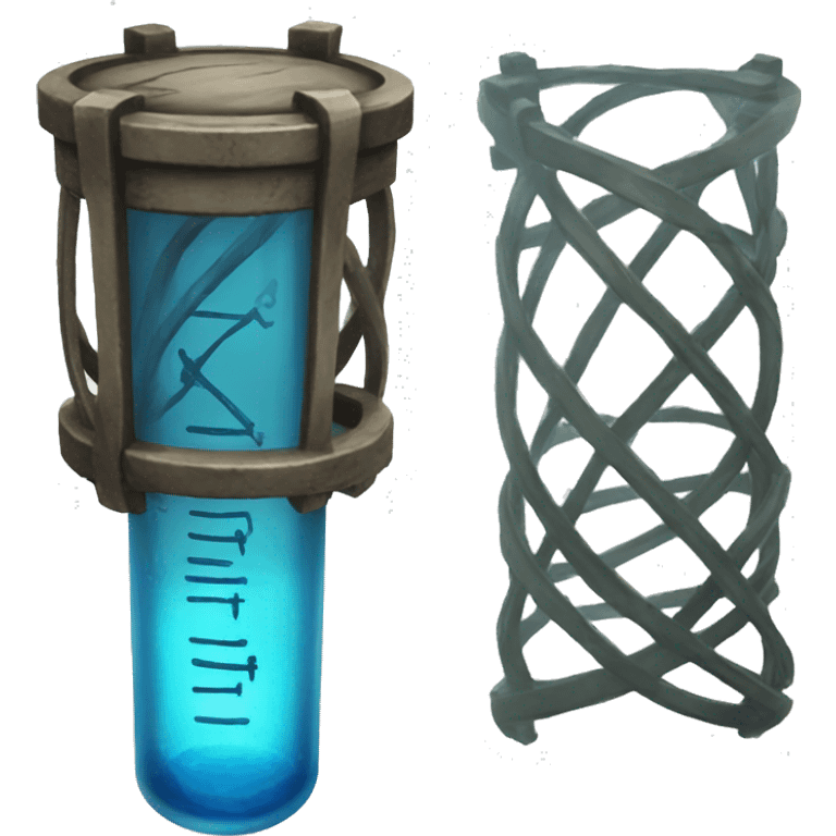 Vial with blue double helix inside from resident evil  emoji