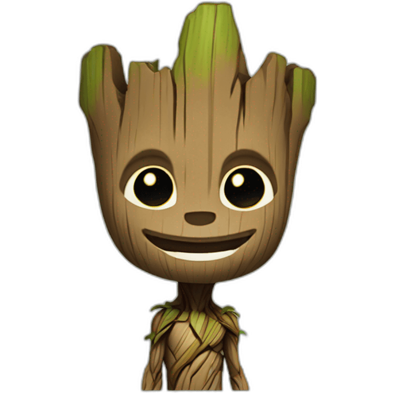 Groot sur un chat emoji