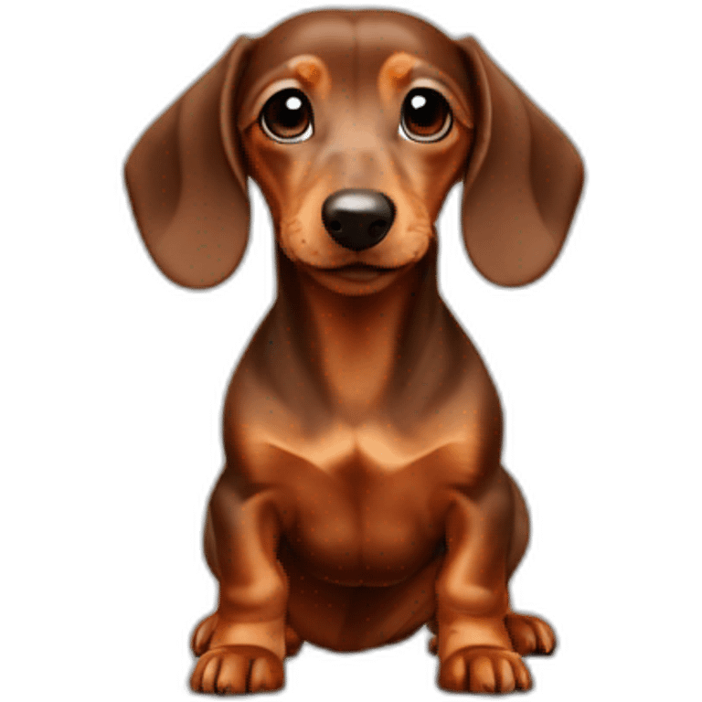 A brown mini dachshund ￼ emoji